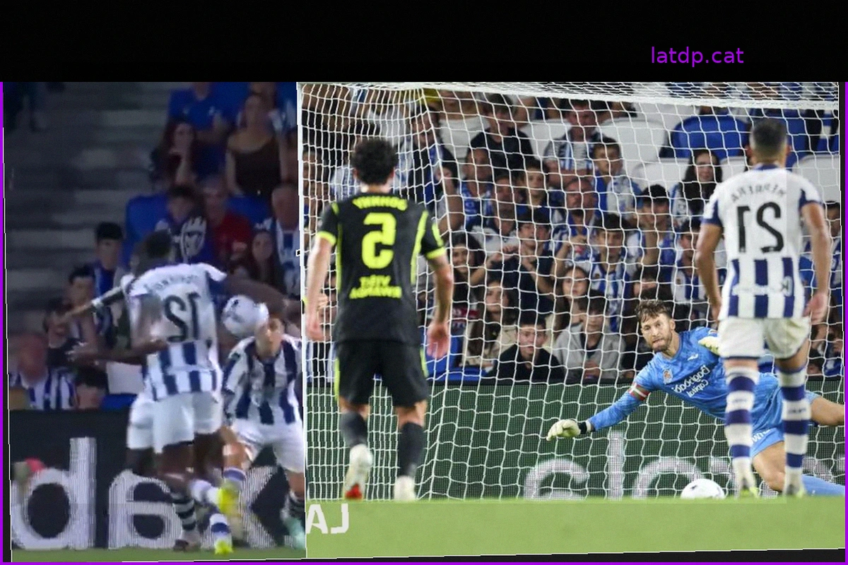 Remiro no entiende el penalti: "Si los rebotes no se pitarán..."